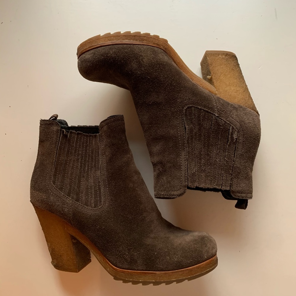 DISCONTINUED Authentic PRADA Brown Suede Booties